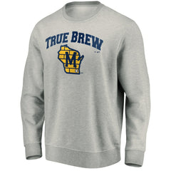 Milwaukee Brewers Heater Pullover Sweatshirt - Gray