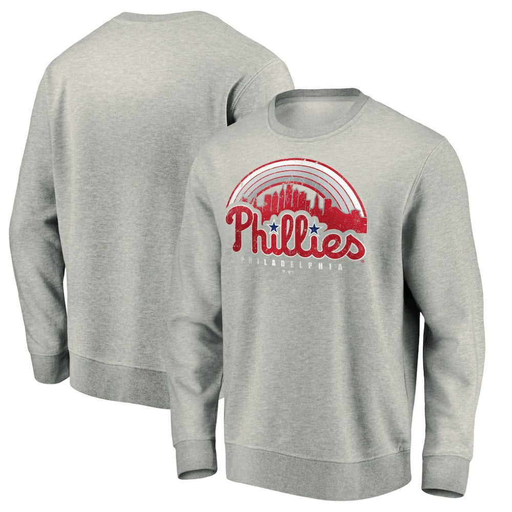 Philadelphia Phillies Heater Pullover Sweatshirt - Gray