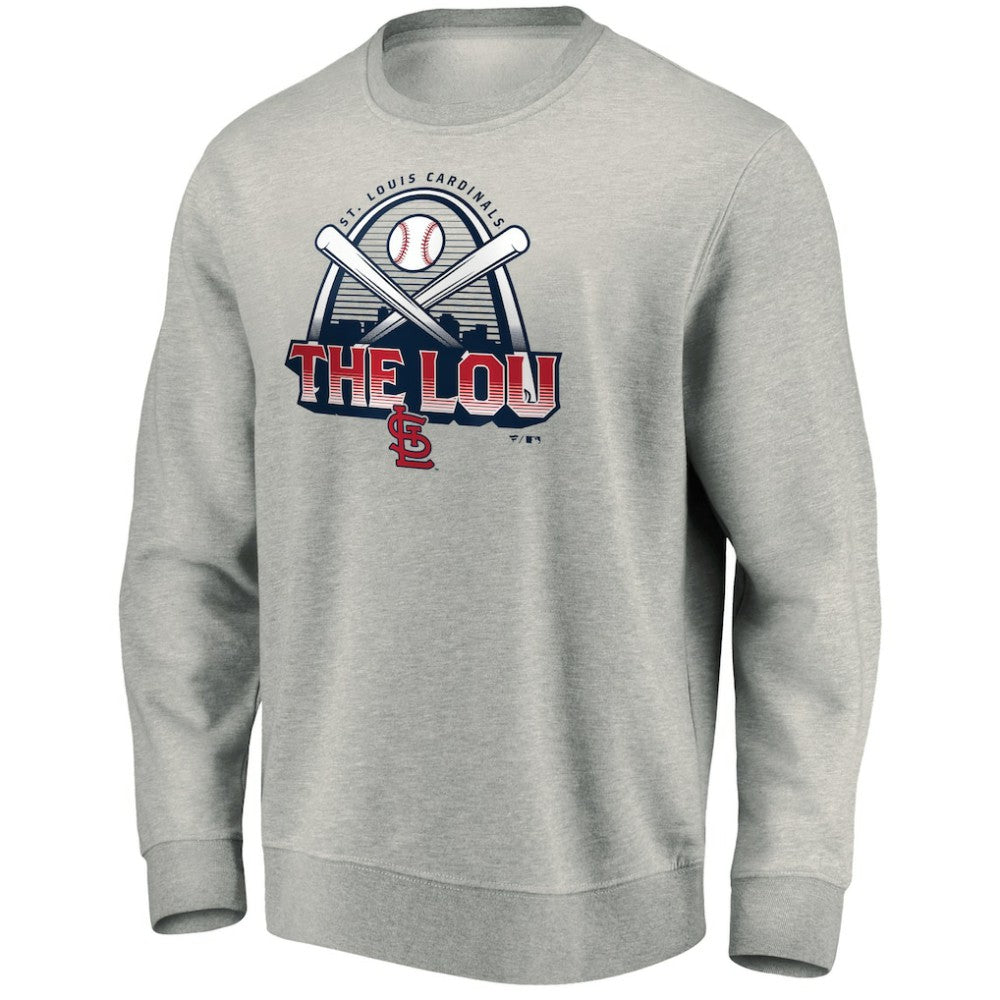 St. Louis Cardinals Heater Pullover Sweatshirt - Gray