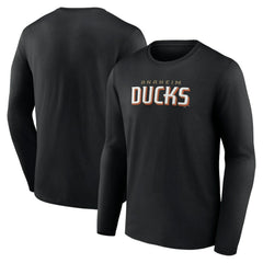 Anaheim Ducks Fanatics Wordmark Logo Long Sleeve T-Shirt