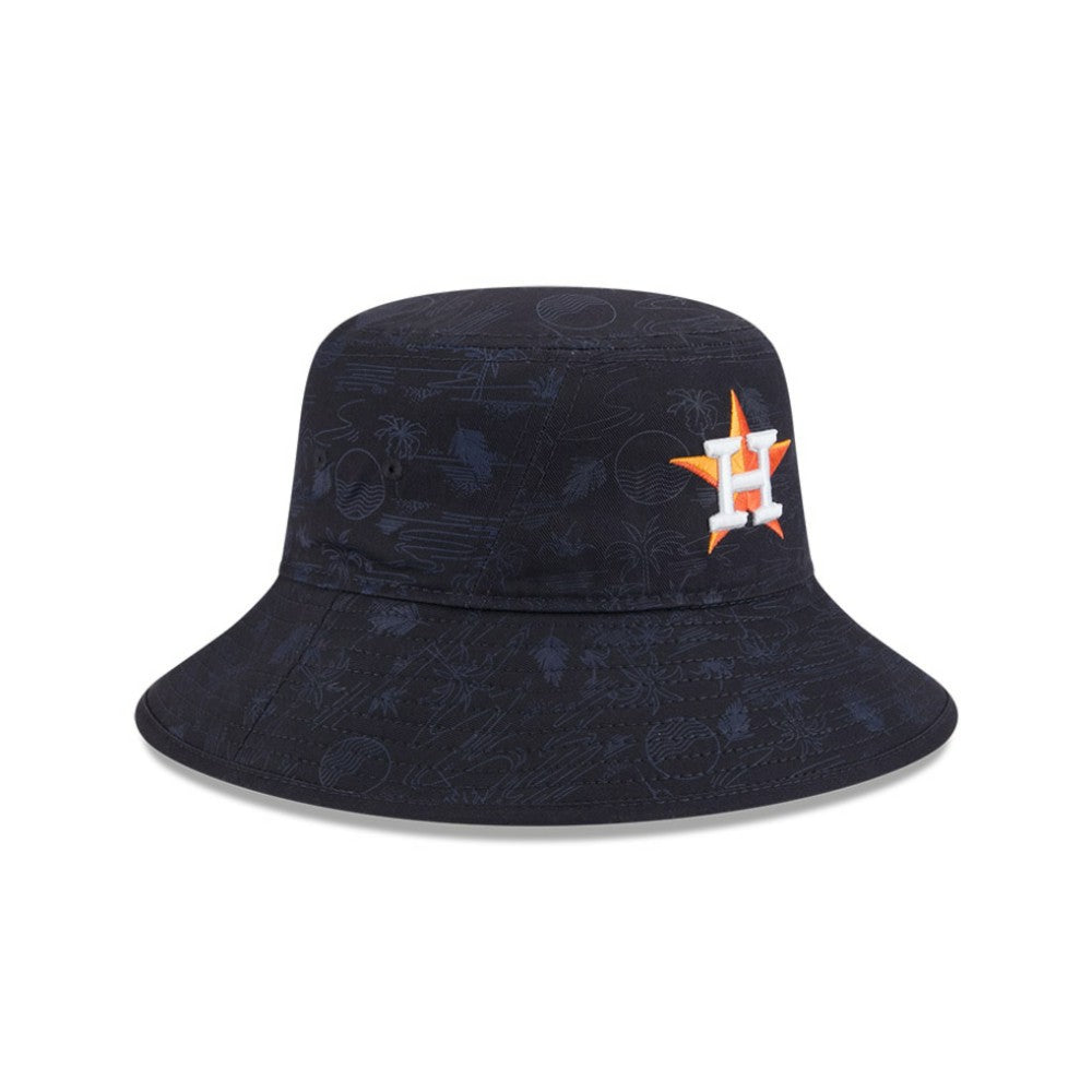Houston Astros Youth 2025 Spring Training All Over Print Bucket Hat - Navy | New Era