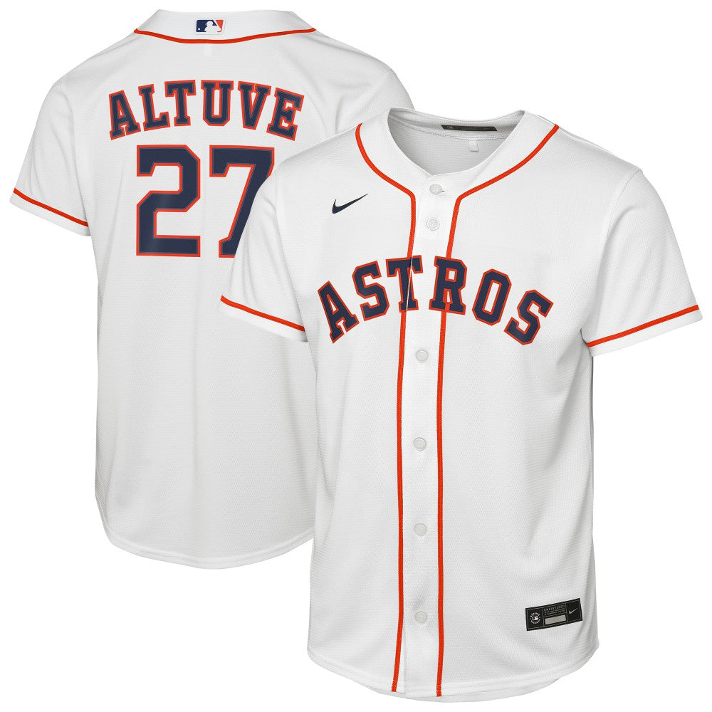 Jose Altuve Houston Astros Youth Home Replica Player Jersey - White | Nike