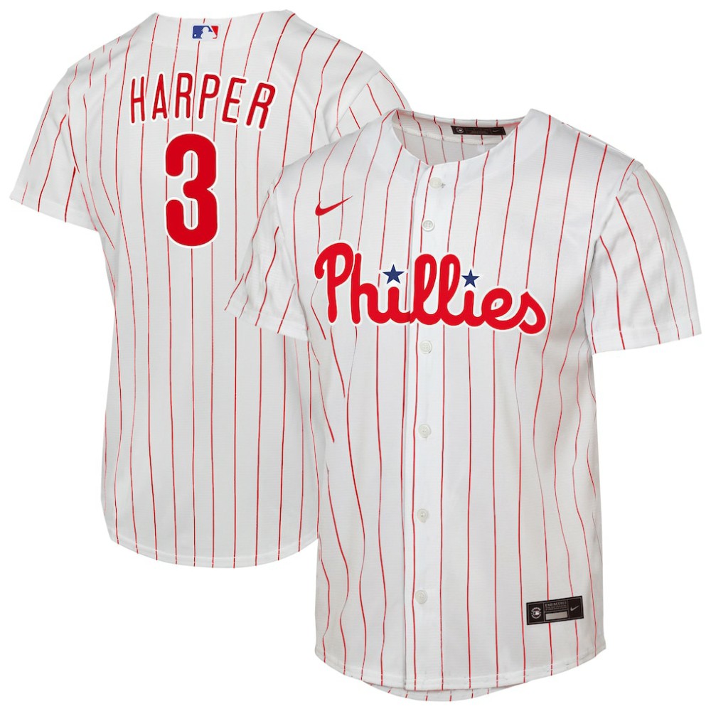 Bryce Harper Philadelphia Phillies Youth Home Replica Player Jersey - White | Nike