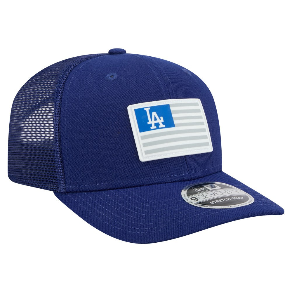 Los Angeles Dodgers Flag 9SEVENTY Stretch-Snap Hat - Royal | New Era