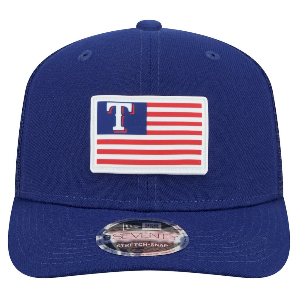 Texas Rangers Flag 9SEVENTY Stretch-Snap Hat - Royal | New Era