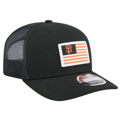 San Francisco Giants Flag 9SEVENTY Stretch-Snap Hat - Black | New Era