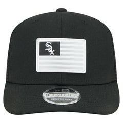 Chicago White Sox Flag 9SEVENTY Stretch-Snap Hat - Black | New Era