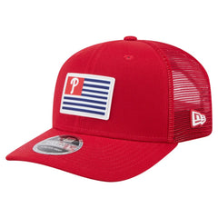 Philadelphia Phillies Flag 9SEVENTY Stretch-Snap Hat - Red | New Era