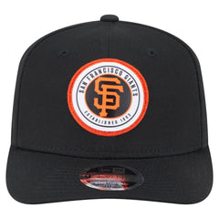 San Francisco Giants Circle Patch 9SEVENTY Stretch-Snap Hat - Black | New Era