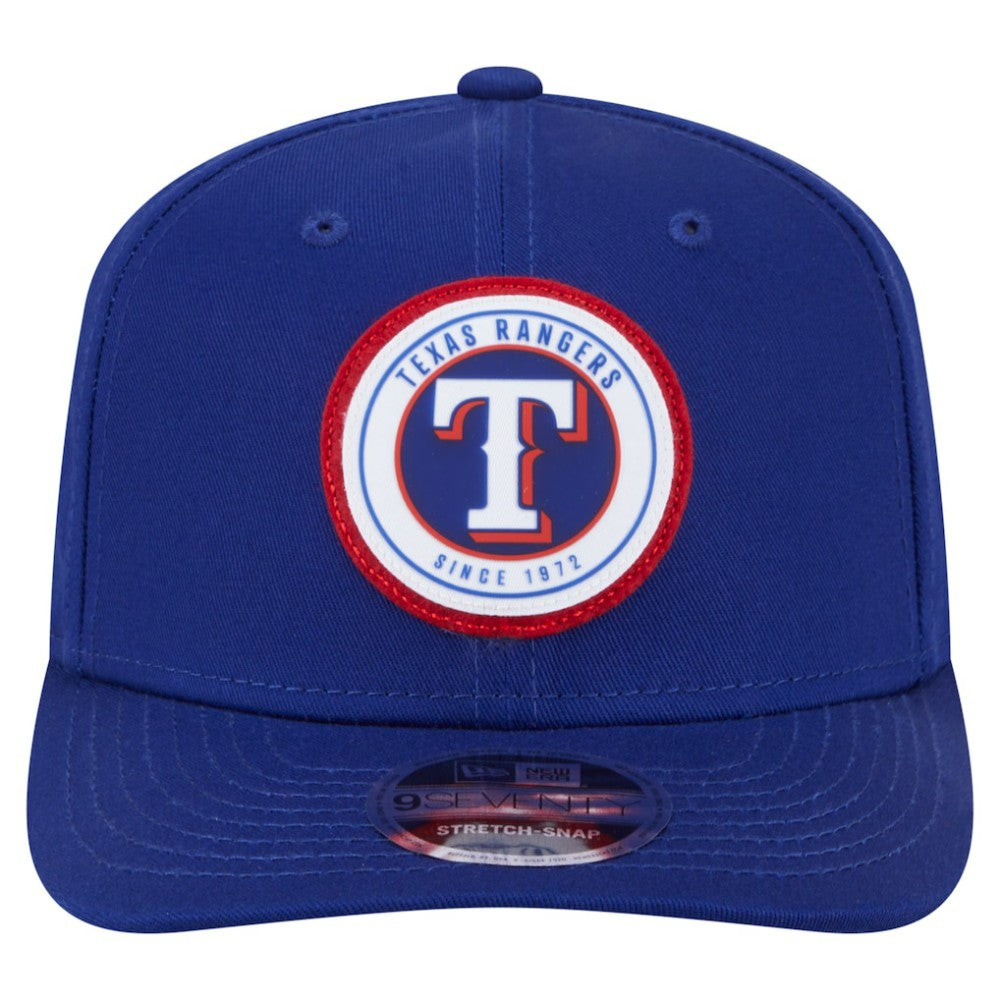 Texas Rangers Circle Patch 9SEVENTY Stretch-Snap Hat - Royal | New Era