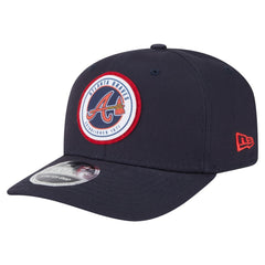 Atlanta Braves Circle Patch 9SEVENTY Stretch-Snap Hat - Navy | New Era