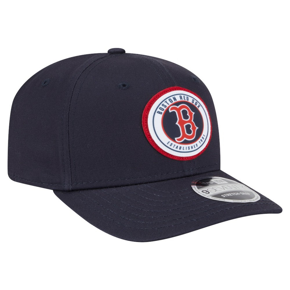 Boston Red Sox Circle Patch 9SEVENTY Stretch-Snap Hat - Navy | New Era