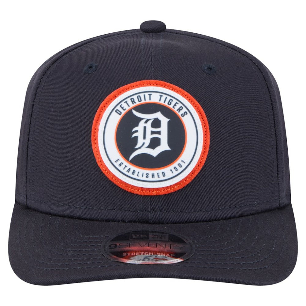 Detroit Tigers Circle Patch 9SEVENTY Stretch-Snap Hat - Navy | New Era