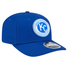 Kansas City Royals Circle Patch 9SEVENTY Stretch-Snap Hat - Royal | New Era