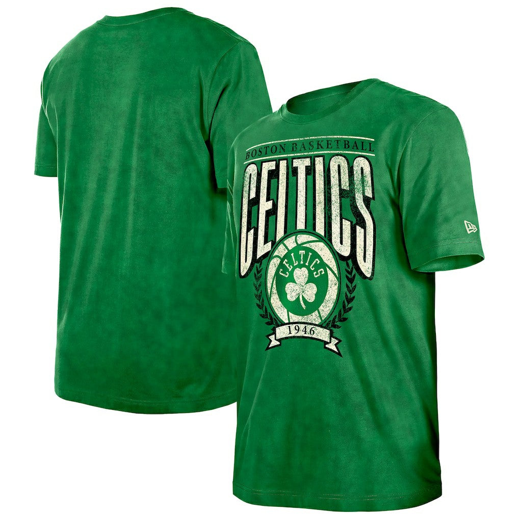 Boston Celtics Throwback Vintage Boxy Mineral Wash T-Shirt - Kelly Green | New Era for sale