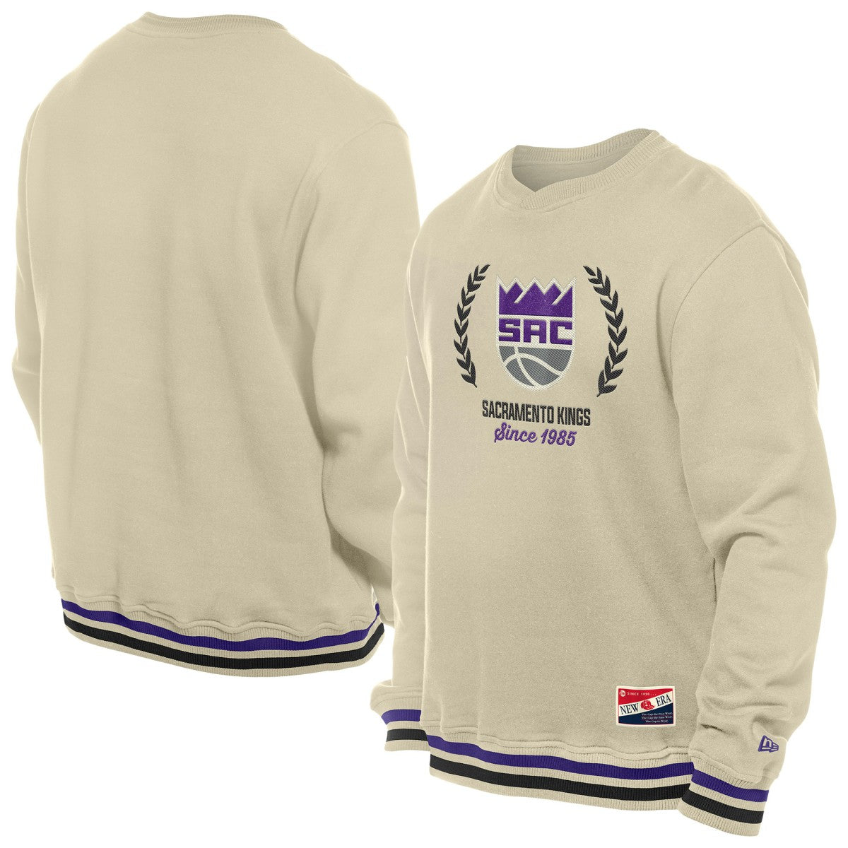 Sacramento Kings Throwback Vintage Pullover Sweatshirt - White | New Era discount