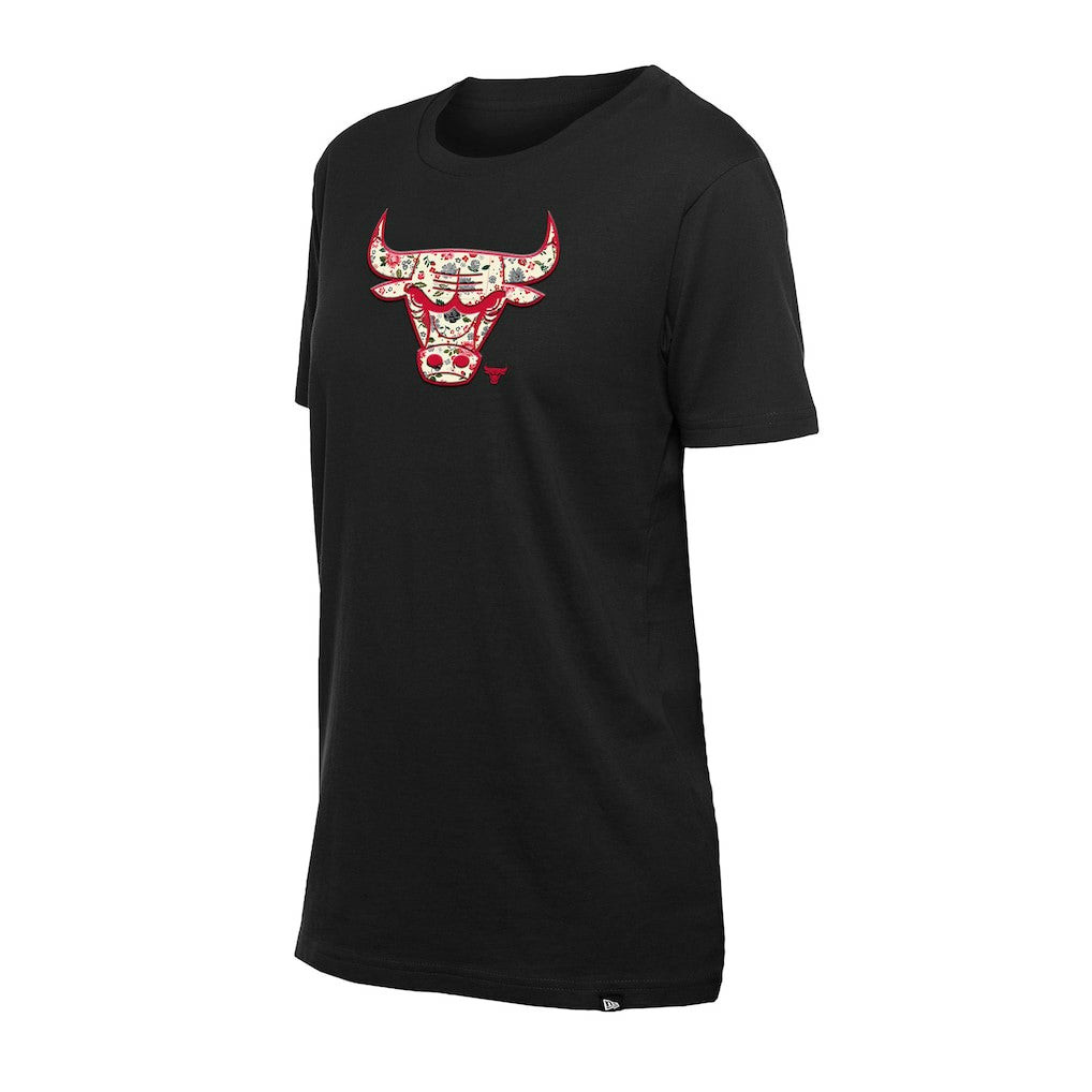 Chicago Bulls Women's Glam Game Flower T-Shirt sale - Black | New Era discount