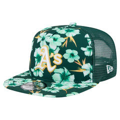 Athletics Adventure Pattern Golfer Trucker Snapback Hat - Green | New Era