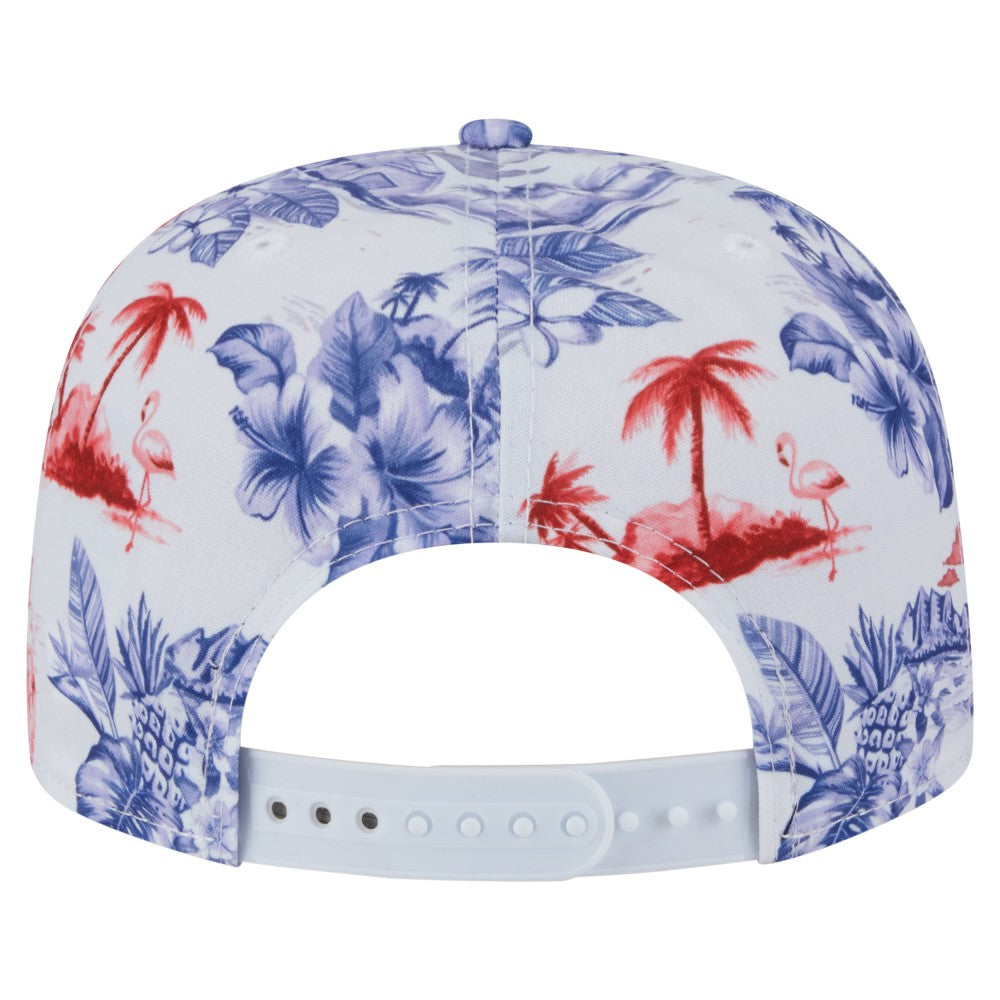 Los Angeles Angels Printed Island Golfer Snapback Hat - White | New Era