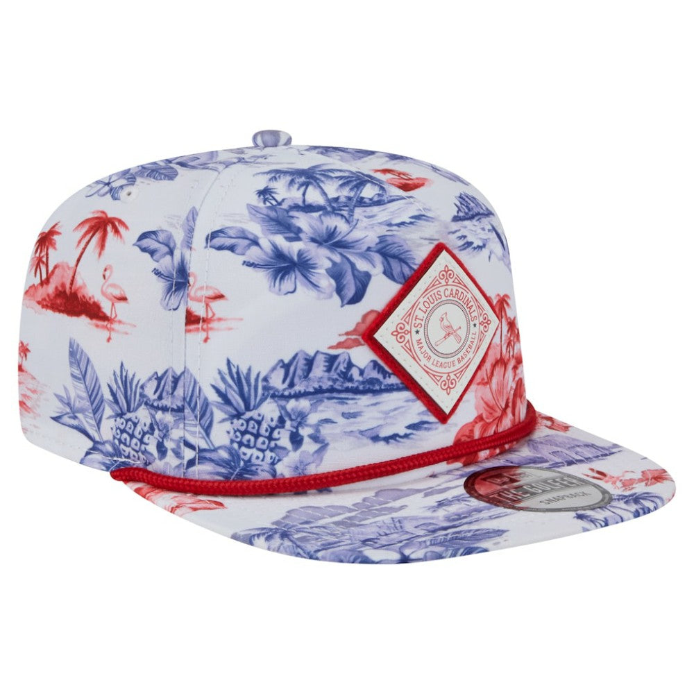 St. Louis Cardinals Printed Island Golfer Snapback Hat - White | New Era