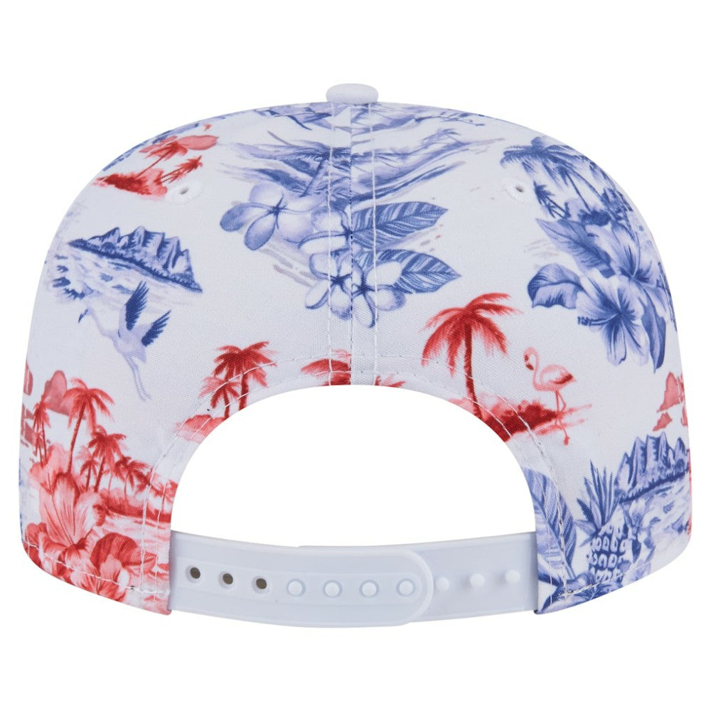 Texas Rangers Printed Island Golfer Snapback Hat - White | New Era