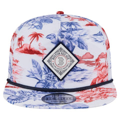 Boston Red Sox Printed Island Golfer Snapback Hat - White | New Era
