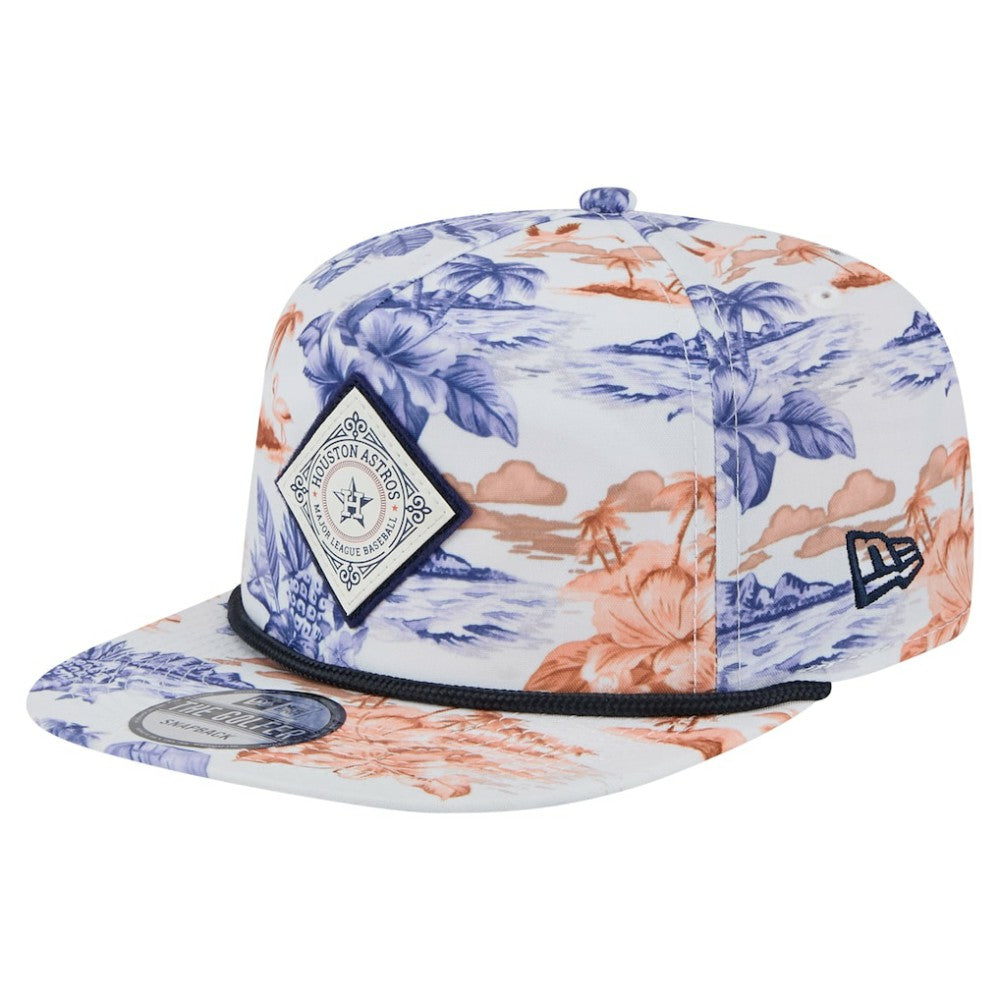 Houston Astros Printed Island Golfer Snapback Hat - White | New Era
