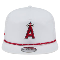 Los Angeles Angels Perforated Golfer Snapback Hat - White | New Era