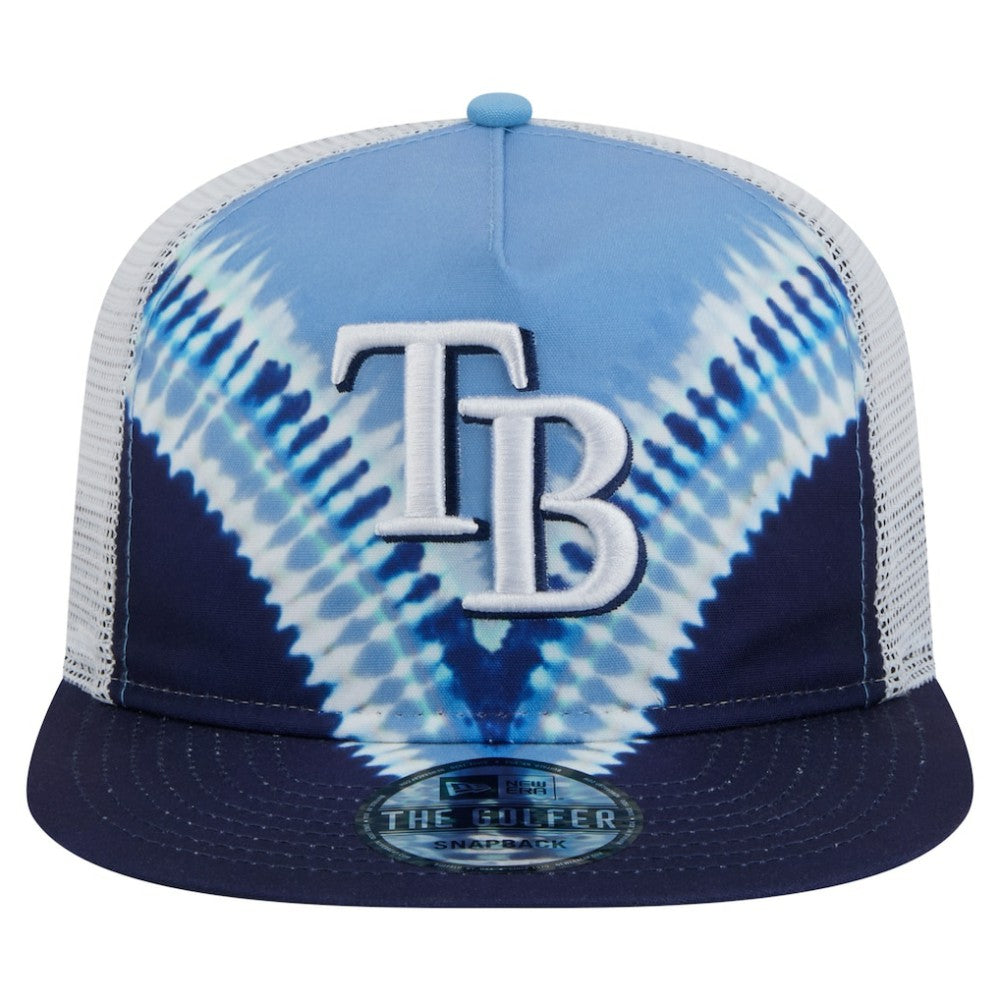 Tampa Bay Rays Tie-Dye Golfer Trucker Adjustable Hat | New Era