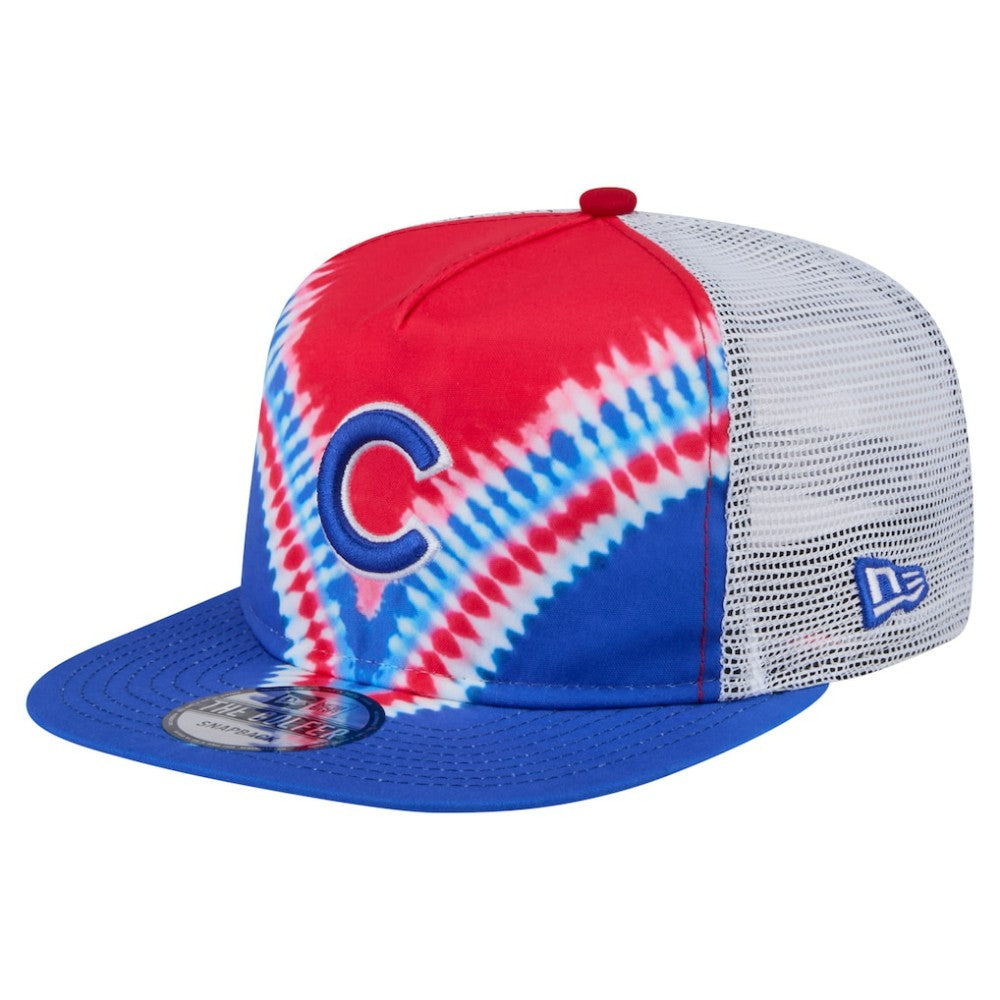 Chicago Cubs Tie-Dye Golfer Trucker Adjustable Hat | New Era