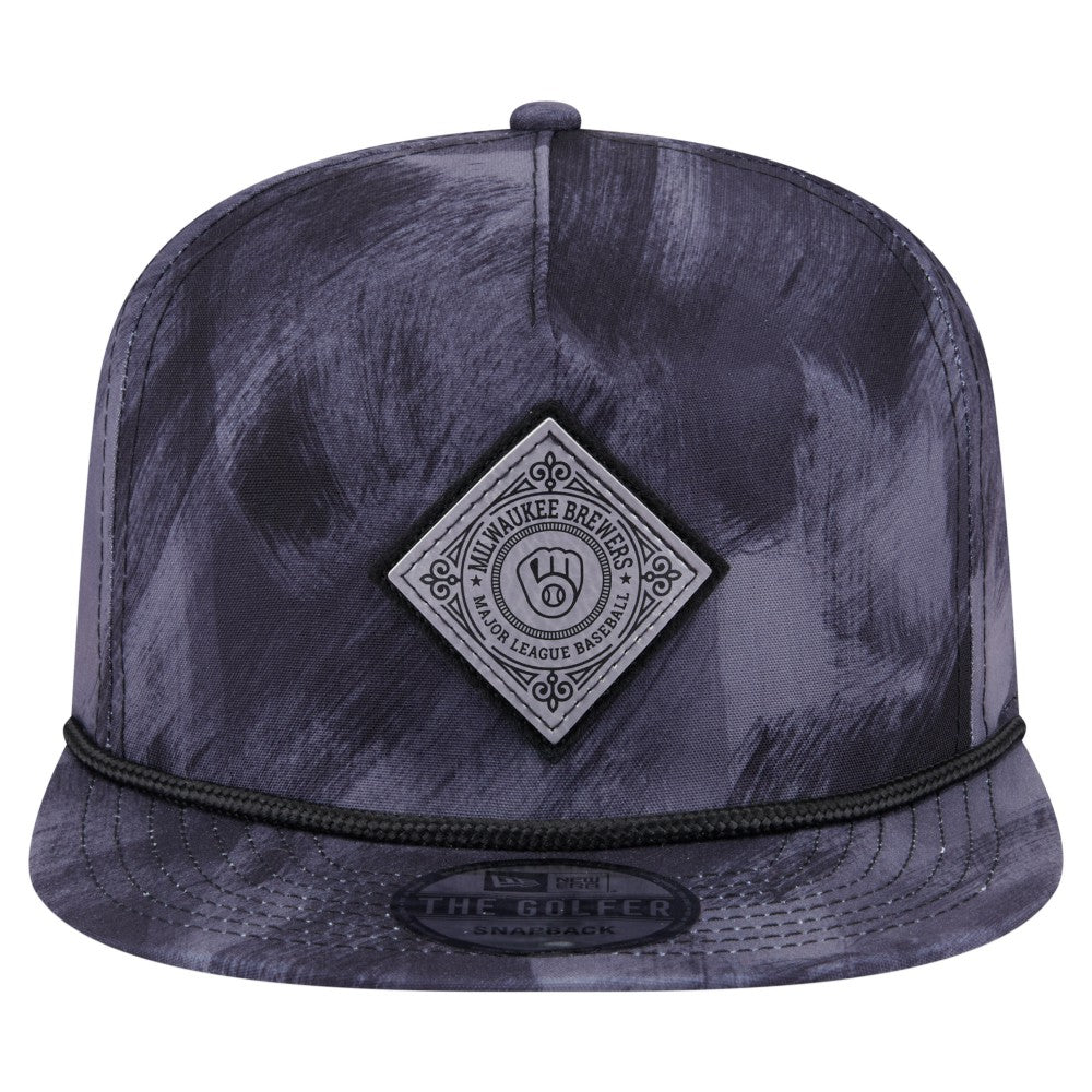 Milwaukee Brewers Printed Golfer Snapback Hat - Navy | New Era