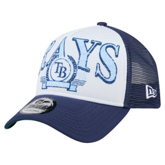 Tampa Bay Rays Distressed 9FORTY A-Frame Adjustable Trucker Hat - Navy | New Era
