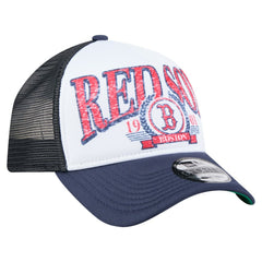 Boston Red Sox Distressed 9FORTY A-Frame Adjustable Trucker Hat - Navy | New Era