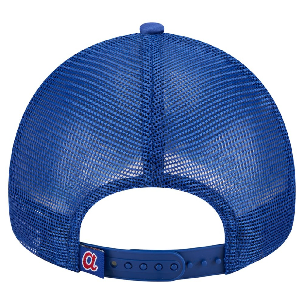 Atlanta Braves Trucker A-Frame 9FORTY Adjustable Hat - White/Royal | New Era