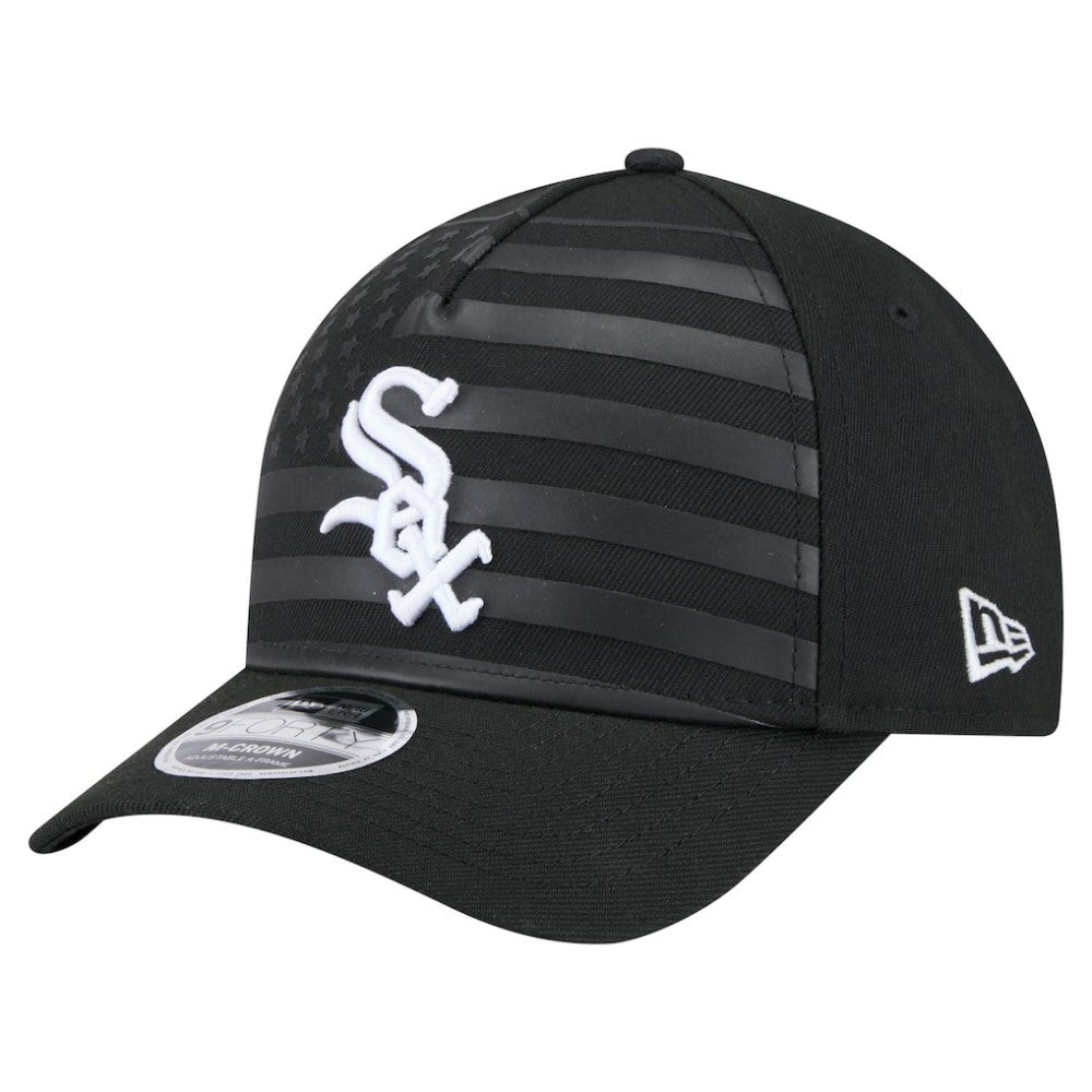 Chicago White Sox American Flag 9FORTY M-Crown A-Frame Adjustable Hat - Black | New Era