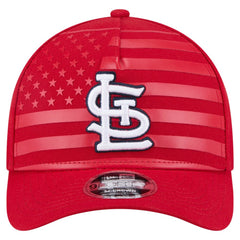 St. Louis Cardinals American Flag 9FORTY M-Crown A-Frame Adjustable Hat - Red | New Era
