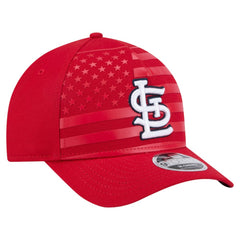 St. Louis Cardinals American Flag 9FORTY M-Crown A-Frame Adjustable Hat - Red | New Era