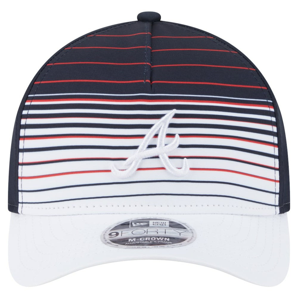 Atlanta Braves Gradient 9FORTY M-Crown Adjustable Hat - Navy | New Era