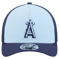 Los Angeles Angels 2-Tone Color Pack 9FORTY M-Crown A-Frame Adjustable Hat - Light Blue/Navy | New Era