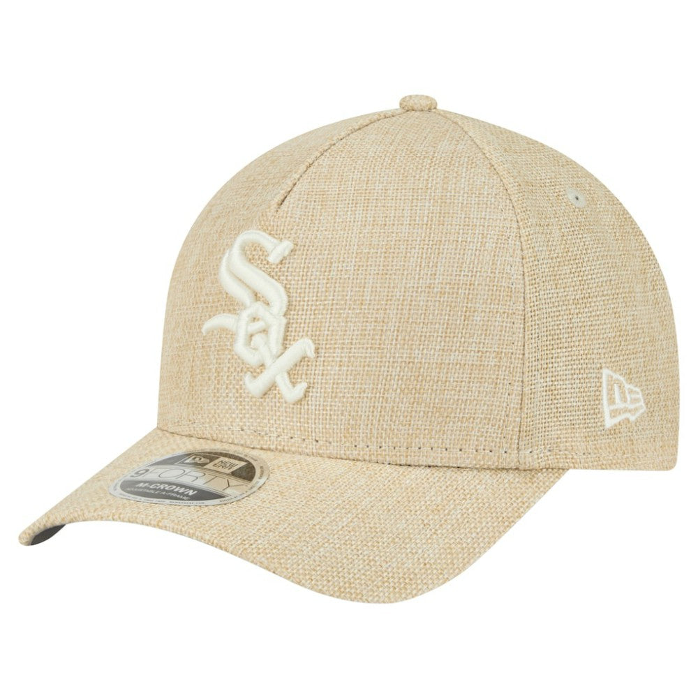 Chicago White Sox Cotton Weave M-Crown A-Frame 9FORTY Adjustable Hat - Beige | New Era
