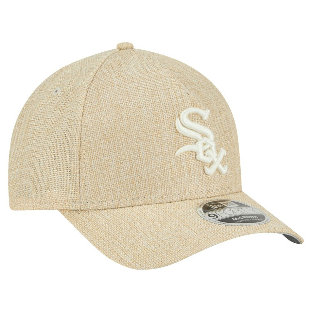 Chicago White Sox Cotton Weave M-Crown A-Frame 9FORTY Adjustable Hat - Beige | New Era
