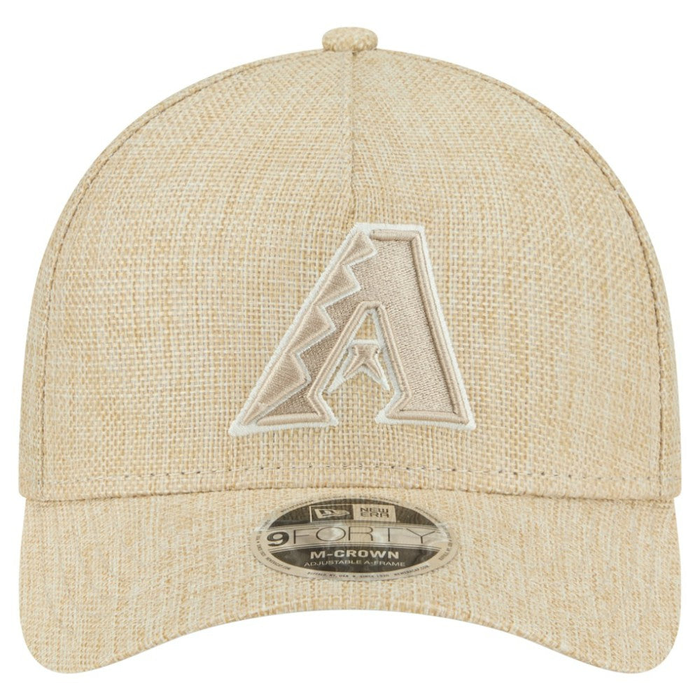 Arizona Diamondbacks Cotton Weave M-Crown A-Frame 9FORTY Adjustable Hat - Beige | New Era