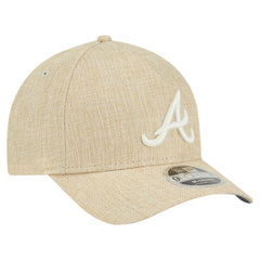 Atlanta Braves Cotton Weave M-Crown A-Frame 9FORTY Adjustable Hat - Beige | New Era