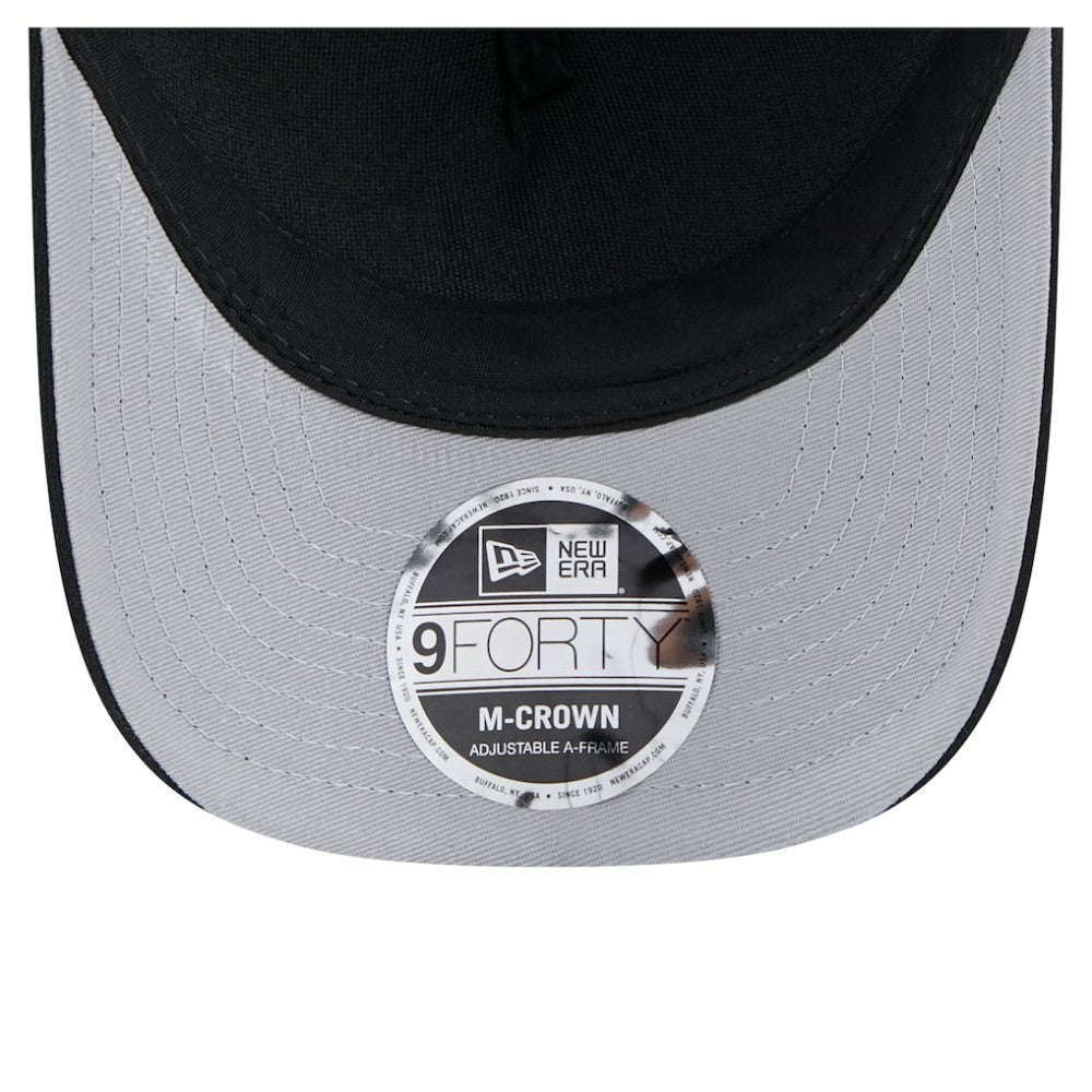 Atlanta Braves Gradient 9FORTY A-Frame M-Crown Trucker Adjustable Hat - Black | New Era