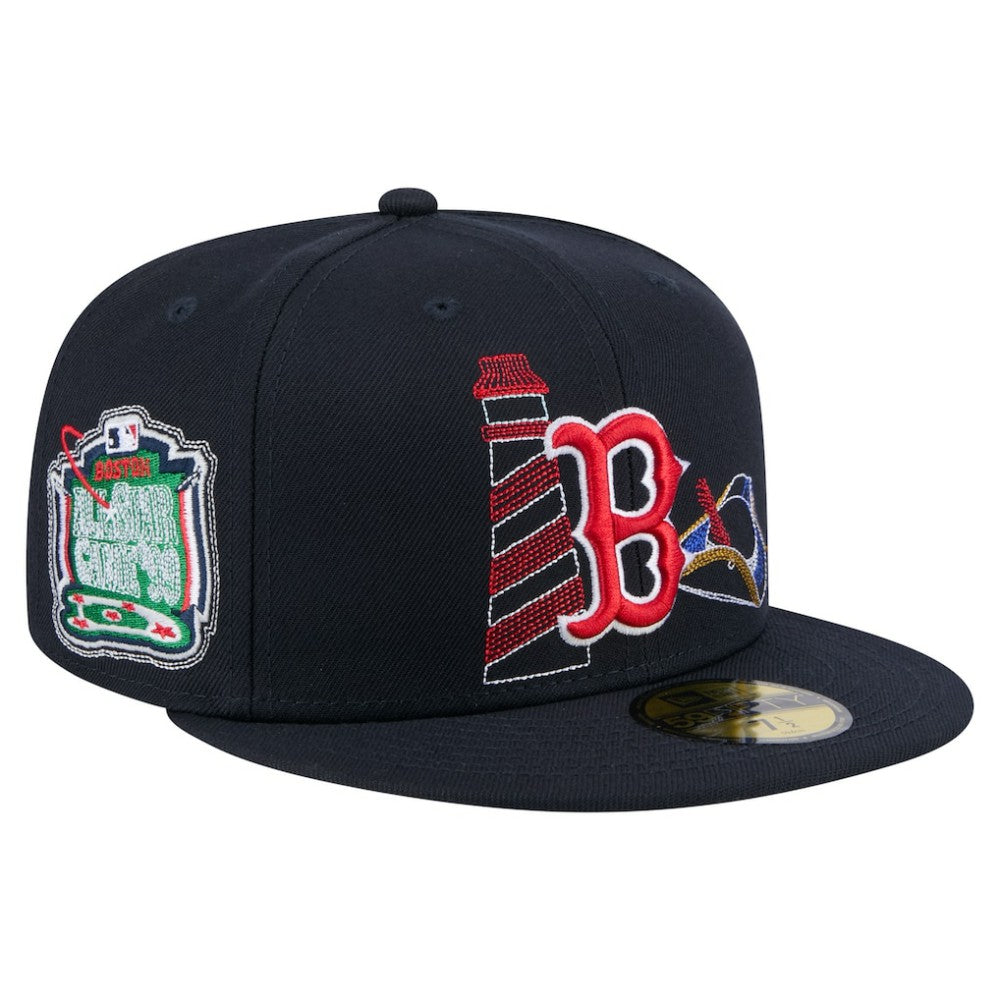 Boston Red Sox State Stitch 59FIFTY Fitted Hat - Navy | New Era