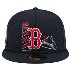 Boston Red Sox State Stitch 59FIFTY Fitted Hat - Navy | New Era