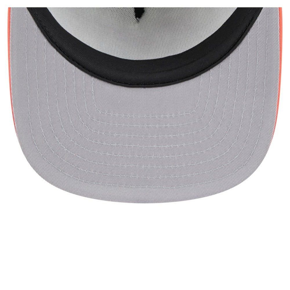 Houston Astros Retro Script Trucker 9FIFTY Snapback Hat - White/Orange | New Era