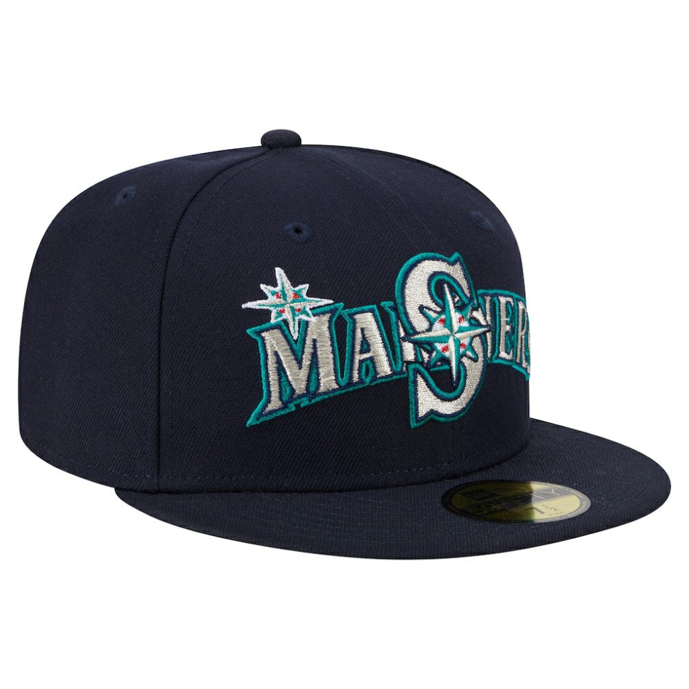 Seattle Mariners Overlap 59FIFTY Fitted Hat - Navy | New Era
