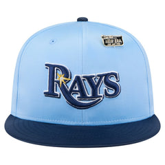 Tampa Bay Rays Satin 59FIFTY Fitted Hat - Light Blue/Navy | New Era