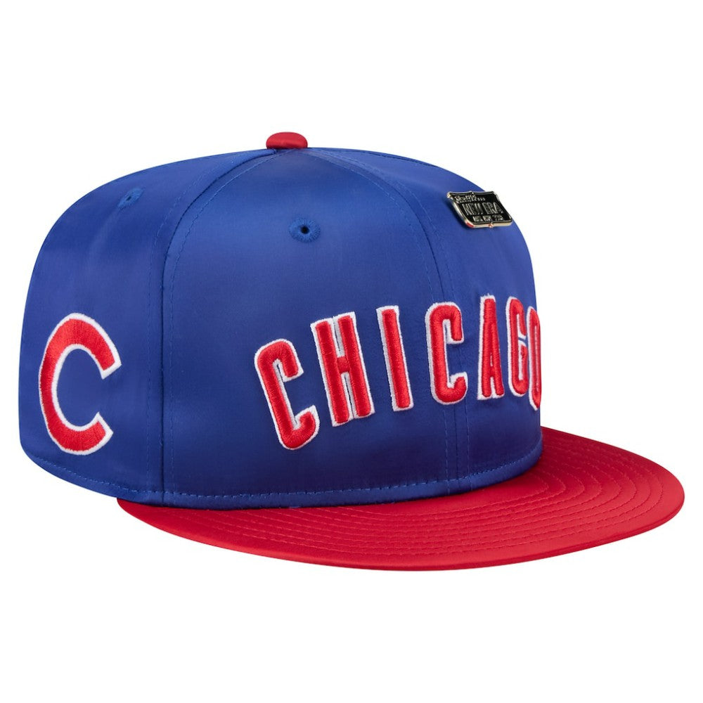 Chicago Cubs Satin 59FIFTY Fitted Hat - Royal/Red | New Era